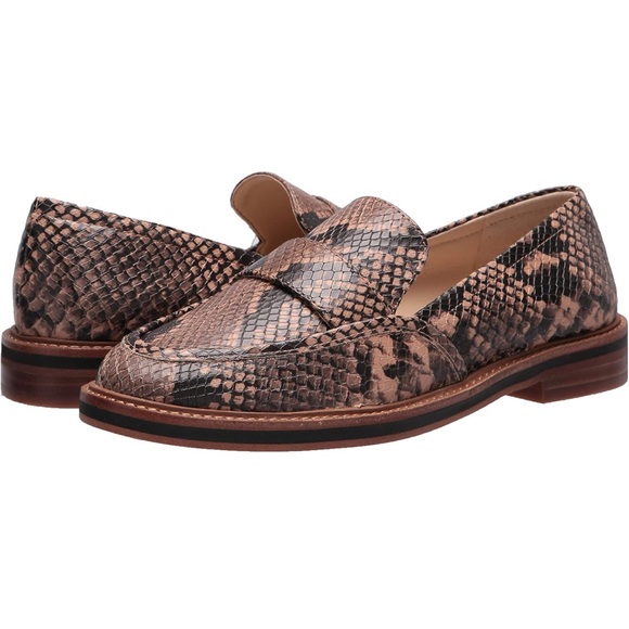Vince Camuto Shoes - Snake-Print Pink Loafer Slip-Ons
